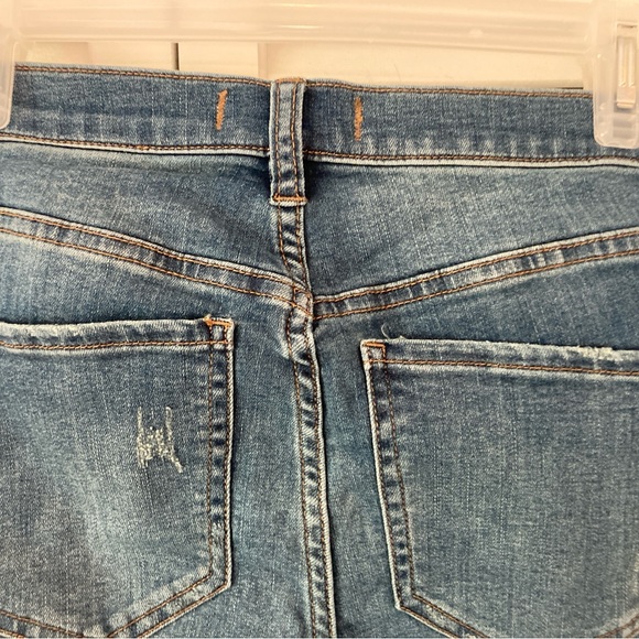 Women's Free People  Distressed Blue Jeans Flayed Hem Stretch Fabric Size 27 - Picture 7 of 9